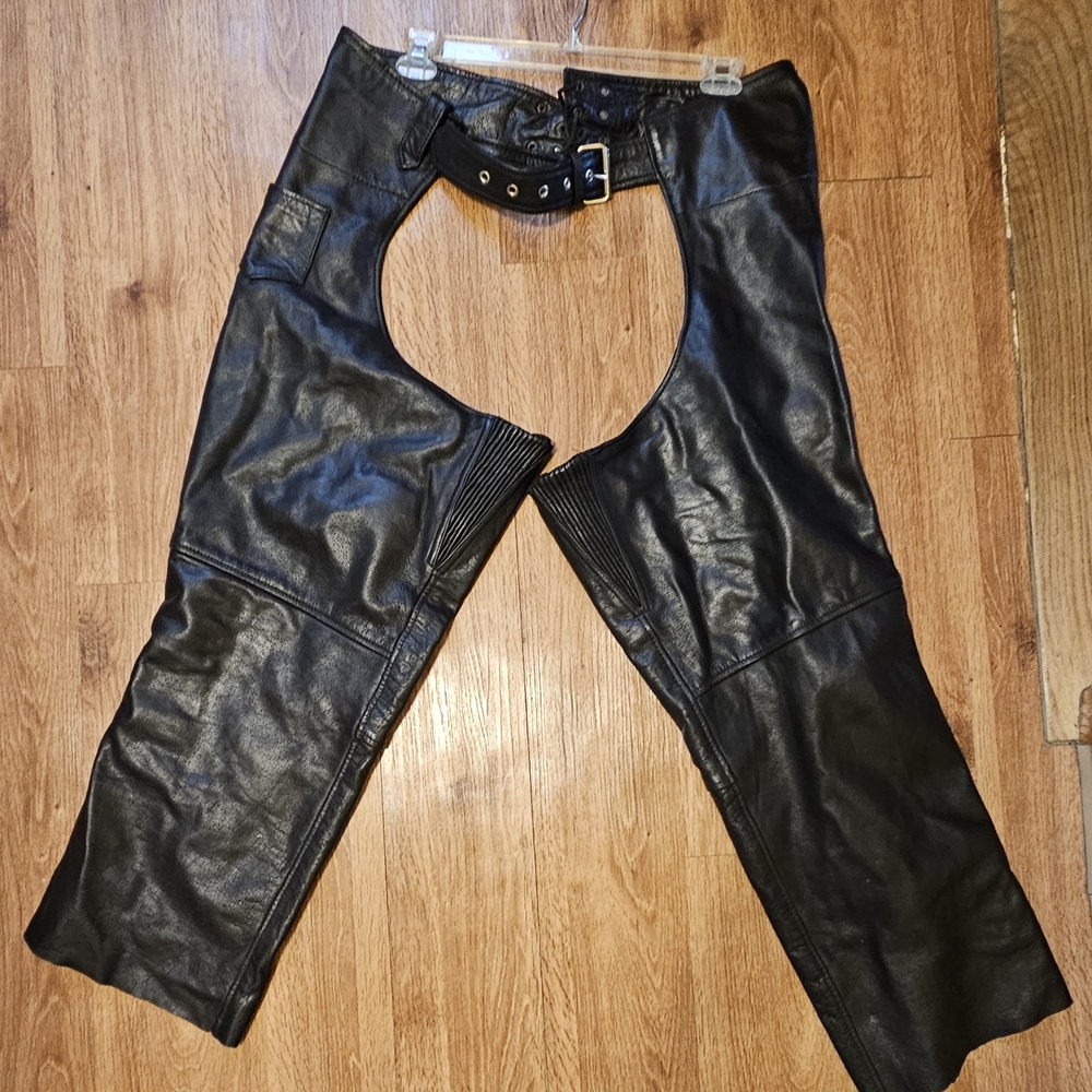 Xelement Black Leather Motorcycle Gear